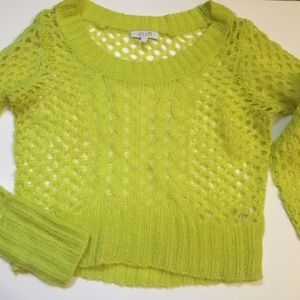 Lime Green Crop Sweater